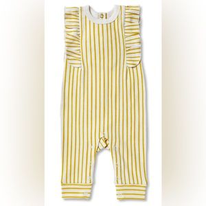 Pehr Stripes Away Ruffle Romper 6-12mos